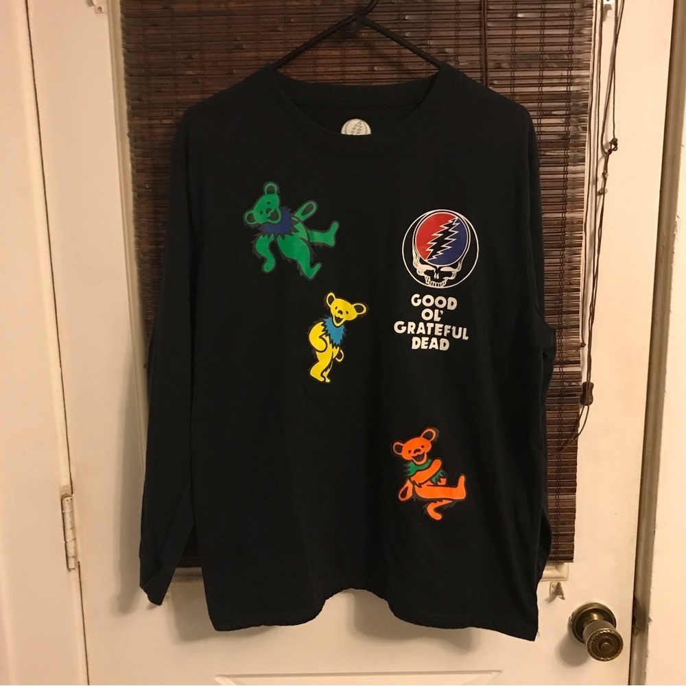Good Ole Grateful Dead T-Shirt Unisex Black Dancing Bears Long Sleeve Classic